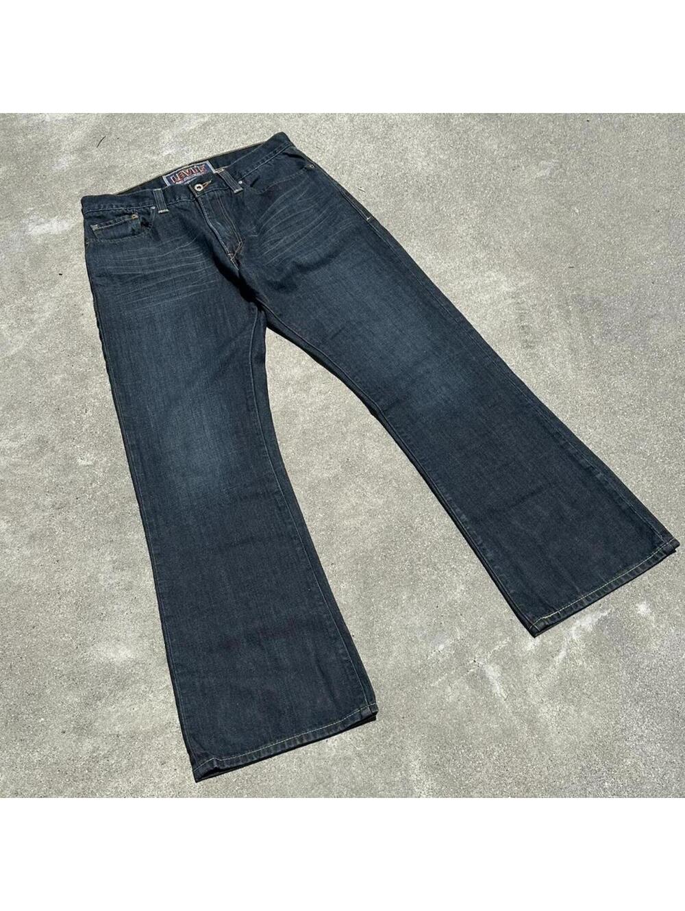 Rare Vintage Y2K Levi’s 527 Baggy Low Bootcut Dark Wash Jeans - 34x32